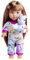 Simba Evi Love Pyjama, 3-Fach Sortiert, es Wird nur EIN Artikel geliefert, Puppe in einem süßen Pyjama mit Einhornkuscheltier, 12cm Spielpuppe, ab 3 Jahren