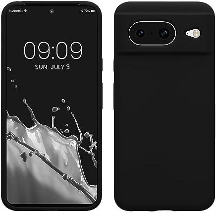kwmobile Cover per Google Pixel 8 Custodia - Back Case per Smartphone in Silicone TPU - Protezione Gommata - nero