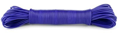 D.RECT - Filo per Bucato da 20 metri - Resistente agli Strappi, per la Casa, il Giardino – Cavo Stendibiancheria per la Biancheria in Anima in Poliestere e Rivestimento in Plastica, Blu