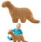 Bukezudang Dino Nugget Kissen,Dino Chicken Nugget Plüschtier, Kuscheltier Kissen, Dinosaurier Nugget Plüschtier, Kreatives Geburtstagsgeschenk für Kinder-Brontosaurus