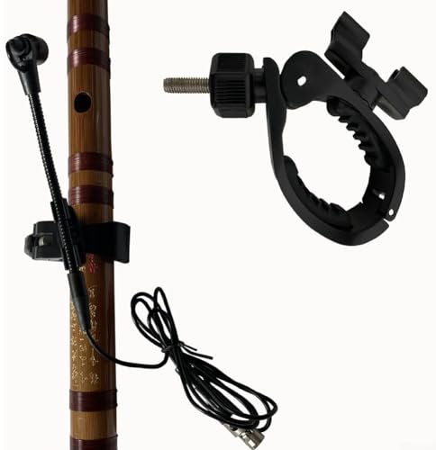 Flute Mic Parts Clip, Dual Head Fixable Microphone Tuner, ABS Clip Only (Mic Not), Easy To Use And Durable