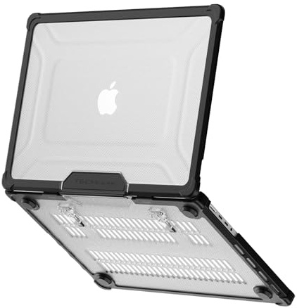 TECHGEAR Case for MacBook Pro 16 2026 M5 Pro M5 Max 2024 M4 Pro M4 Max 2023 M3 Pro M3 Max 2022 M2 Pro M2 Max 2021 M1 Pro M1 Max - Tough Hard Shell Laptop Case Cover with Kickstand - Black