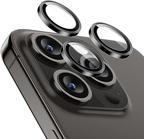 ESR Camera Lens Protector for iPhone 16 Pro Max/16 Pro/15 Pro Max/15 Pro/14 Pro Max/14 Pro, Ultra-tough HD Individual Lens Protectors, Scratch Resistant, Ultra-thin Tempered Glass, 1 Pack, Black