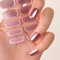 DANNI & TONI Halb ausgehärtete Gel Nagelfolien (Champagne Shine) Rosa Spiegel Glänzend Nagelset uv Gel Nagelfolie Nageldesign Nagelfolie Selbstklebend Wraps 28 Aufkleber