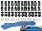 Tube and Solar Cover Fastening Kit for Fe-herguard inground and aboveground Pool Roller, Used to Attach a Solar Blanket to a Solar Reel - Includes 24 26 Straps, 24 Mounting Wcrews with Brackets