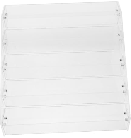 IMIKEYA Acryl 5-stufiges Zigarettenregal Transparent für Verkaufsräume mit Platz für 50 Packungen Platzsparendes Displayregal für Convenience Stores und Supermärkte