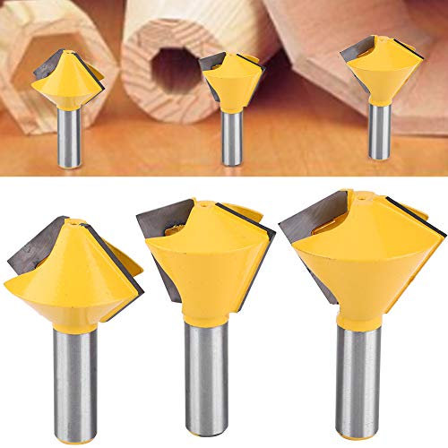 Birdsmouth Router Bits 3 Piece Set 1/2 Shank Birds Mouth Glue Joint Router Bits Woodworking Router Bits