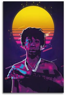 KSOXDAITIP Rapper Lil Loaded Poster, dekoratives Gemälde, Leinwand, Wandposter und Kunstdruck, moderne Familienschlafzimmer-Dekoration, Poster, 20 x 30 cm