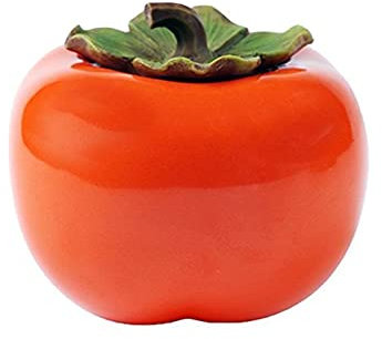 CVNIMV Lata de té de cerámica de Caqui Creativa, Mini Lata pequeña con Sello Rojo, Caja de Regalo para té de Caqui, Embalaje Personalizado, latas de té, contenedores de almacena