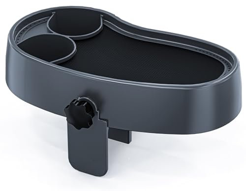 Anivia Adjustable Hot Tub Table Tray with 2 Cup Holders, Nonslip Trays, Clamps to Side of Aboveground Bathtub/Spa with Wall Thickness of 2.5'' to 7.5''