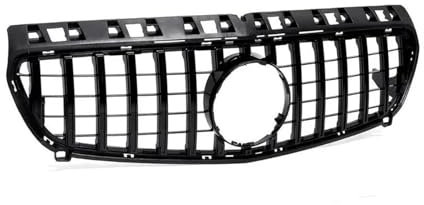 Frontgrill Autozubehör Für Benz Für Klasse A W176 Für GTR-Stil Auto Frontstoßstangengitter Haubengitter 2013 2014 2015 A180 A200 A250 Kühler(Gloss Black)