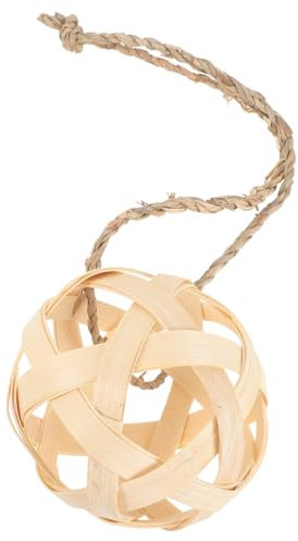 BESPORTBLE Kaninchen-Gras-futterball Hängend Bambusmaterial Für Kaninchen Meerschweinchen Chinchillas Als Futterspender Und Spielzeug