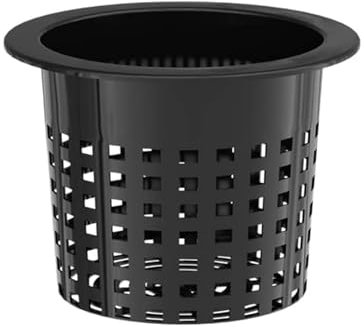 Lykvrii 12 Pack Net Pots 6 Inch, Net Cups for Hydroponics, Orchids Mesh Baskets Heavy Duty Hydroponic Bucket with Wide Lip