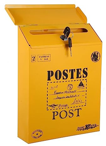 ANDRESLAD Retro Box Rustikaler Briefkasten Aus Eisen Verriegelungsfunktion