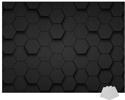 120 x 80 cm Drum Teppich Drumset Zubehör Trommel Teppiche für Drum Kits Bass Drum Snare Drum und andere Instrumente Teppich Schallschutz Teppich Dicht gewebte Oberfläche mit Rutschfeste Unterseite