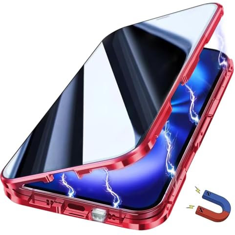 Yoursea Anti Peeping Case for iPhone 12 pro max, 360 Degree Front and Back Privacy Tempered Glass Cover, Anti SPY Screen, Anti Peep Magnetic Adsorption Metal Bumper for iPhone 12 pro max