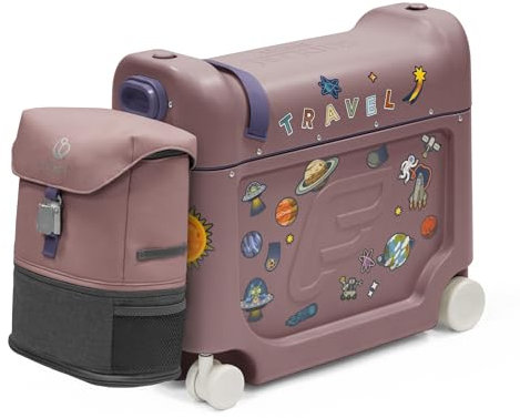Stokke JetKids Travel Bundle, Hazy Lilac - Enthält den BedBox Aufsitzkoffer & das Backpack - Ideal für Kinder von 2-7 Jahren (bis 35 kg)