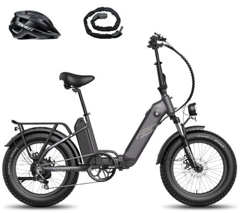 Fafrees FF20 Polar Folding Electric Bike, 998Wh Dual Battery, 140km Range, 20x4.0 INCHES Fat Tyres, Pedal Assist EBike for Audlts (Gray)