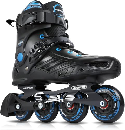 Rollschuhe für Mädchen und Jungen, Outdoor-Inline-Skates für Erwachsene, Herren, Damen, professionelle Fitness-Rollschuhe für Unisex (schwarz) Herren 3,5–4/Damen 4,5–5/23,5 cm