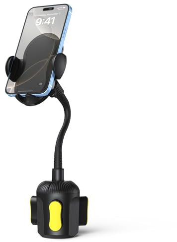 welvath Supporto per telefono per auto con collo d'oca lungo regolabile, supporto per auto per auto, camion, carrello da golf, accessori per iPhone, Samsung, tutti gli smartphone da 4-7 pollici