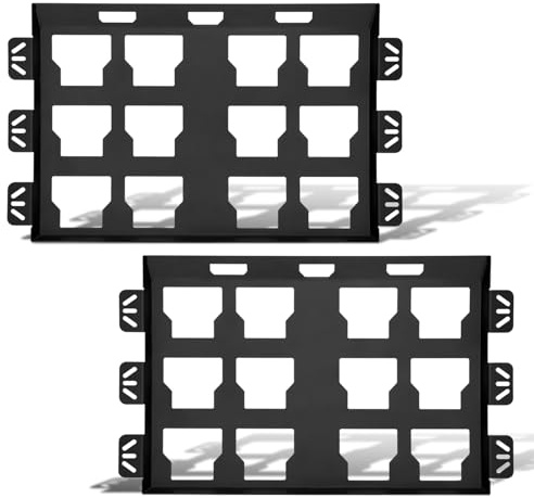 Mounting Plate Compatible with Milwaukee Packout Toolboxes | 48-22-8486 for Milwaukee Mounting Plate, Full Metal Powder Coated Packout , Tool Storage Organizer System (2 Full Width)