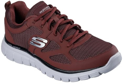 Skechers Flex Burns Agoura Trainers Mens Burgundy 10 UK