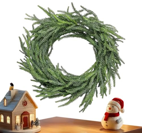Riaisttd Guirnalda de Navidad artificial, 180 cm, plantas verdes artificiales decorativas, guirnalda de Navidad artificial – para chimenea, puerta delantera, terraza, entrada, salón, árbol, escaleras