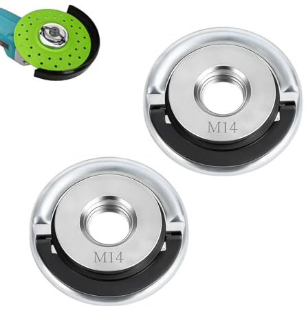 Quick Release Angle Grinder Locking Flange Nuts – Set of 2 M14 Nuts (45mm) for Fast Wheel Changes | Compatible with 115-150mm Grinders