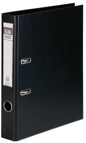 Elba Ordner A4, rado plast, 5cm schmal, Kunststoff, schwarz, 1 Stück