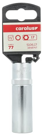 CAROLUS 5106.17 Steckschlüsseleinsatz 1/2' 77 mm lang, 17 mm, 1 Stück