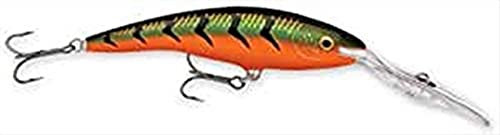 Rapala - Deep Tail Dancer Angelköder - Angelzubehör aus Balsaholz - Stabile Tauchschaufel - Süßwasser Spinnköder - Lauftiefe 6m - Fischköder 9cm, 13g - Hergestellt in Estland - Red Tiger