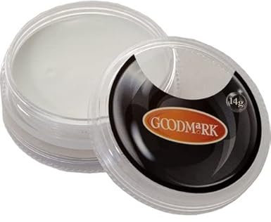 Goodmark 02005370-N - Profi Aqua Make Up Weiß, 1 Stück, 14g in der Dose, wasserlöslich, auf Blisterkarte, Make-Up, Schminke, Karneval, Kostüm, Bühne, Theater, Halloween