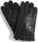 Schwarze Luxus-Herren-Handschuhe aus echtem Leder mit Schaffell-Wollfutter. SNUGRUGS, Schwarz , Medium (9)