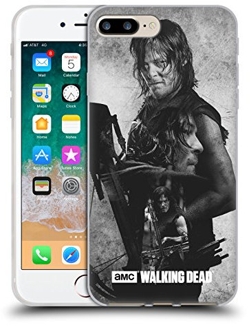 Head Case Designs Offiziell Offizielle AMC The Walking Dead Daryl Doppelte Aussetzung Soft Gel Handyhülle Hülle kompatibel mit Apple iPhone 7 Plus/iPhone 8 Plus