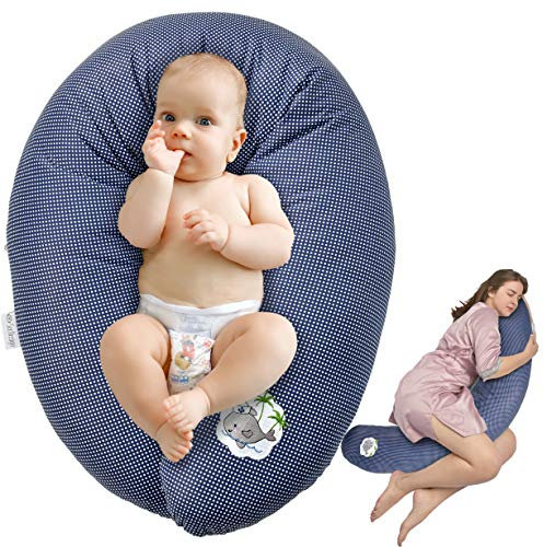sei Design Stillkissen Mikroperlen 170x30 Made in Germany, Schwangerschaftskissen Seitenschläferkissen Komfortkissen Erwachsene, Baby ist ergonomisch