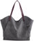 LOSMILE Femmes Sacs à main Toile Sacs portés main Sacs portés épaule Sacs bandoulière Sacs de plage Cabas décontractés (Gris)