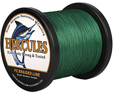 HERCULES Super Cast 100m - 2000m Yards Geflochtene Angelschnur 10lb - 300lb Test für Salzwasser Süßwasser PE Geflecht Fischdraht Superline 8 Stränge