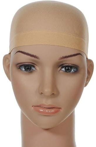 LUTTMANN® 2 er Pack Perücken Wig Cap Nylon Netz Caps Lace Unterziehhaube für Perückenträger - in verschiedenen Ausführungen (Nylon - Beige)