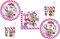 rainbowFUN.de LOL Partyset, 52-teilig, Papp-Teller Plastik-Becher Servietten