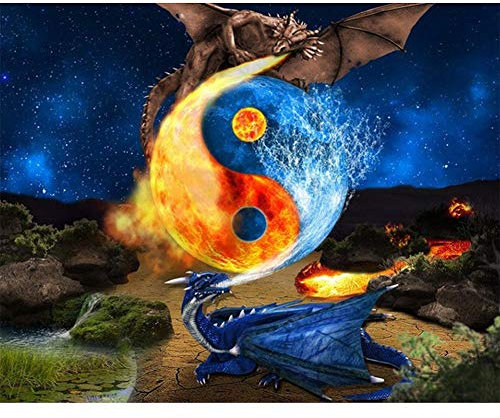 Holzpuzzle Für Erwachsene 1000 Teile Yin Und Yang Spitfire Und Water Spray Dragon Bild Foto Wohnkultur