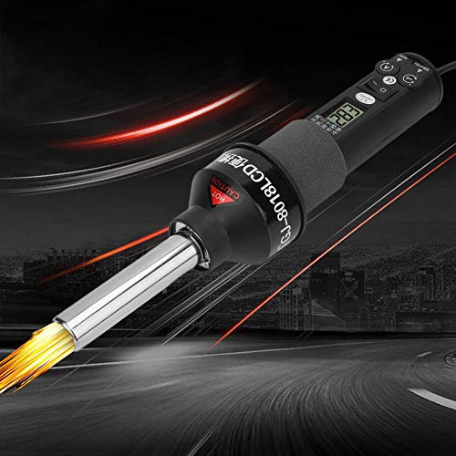 Pistolet à Air Chaud à Chaleur Électronique Réglable LCD 220V 450W Décapeur Thermique avec 4 Buses et 1 Support pour Station de Soudage à Dessouder IC SMD BGA