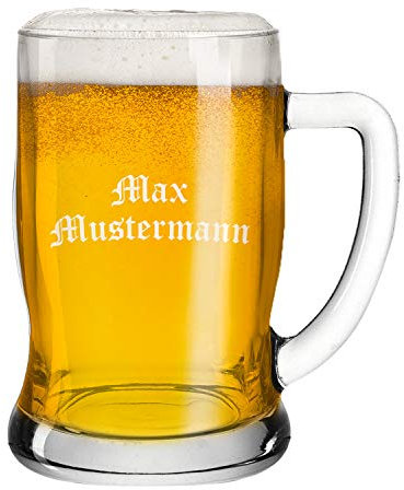 Deitert Leonardo Bierseidel 0,5l Taverna – Bierkrug mit Henkel und individueller Namensgravur, Leonardo Gläser mit Teqton Qualität