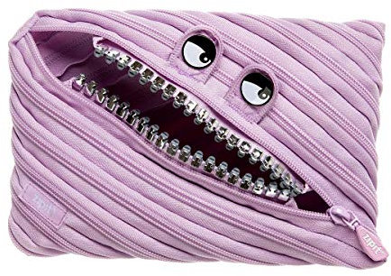 ZIPIT Grillz Federmäppchen für Mädchen | Extra Großes Mäppchen für die Schule | Monster Etui für Kinder | Federmappe Lila