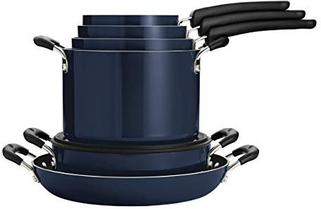 Tramontina Nesting 11 Pc Nonstick Cookware Set - Naval
