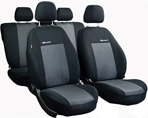 ERJOT KRE-EXC Grau Maßgefertigte Sitzbezüge kompatibel mit Toyota Yaris III Schonbezüge Autositzbezüge