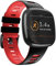 NotoCity Cinturino Compatibile con Fitbit Versa 3 / Fitbit Sense Smartwatch Straps per Donne e Uomini Ricambio Morbido Silicone Braccialetti(Nero-Rosso,S)