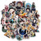 50 Stück Demon Slayer Aufkleber, Kimetsu no Yaiba wasserdichte Vinyl Aufkleber, Anime Aufkleber PVC Graffiti Aufkleber Skateboard Snowboard Auto Fahrrad Gepäck Aufkleber