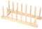 OIJOIYOI Wooden Dish Rack and Pot Lid Holder - Plate Pan Saucepan Stand, Dish Drying Rack, Kitchen Cupboard Storage Organiser for Bowl, Cup, Cutting Board
