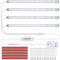 MOYA STD Weiß Wachstumslicht led Lichtstreifen für ZimmerPflanzen, 16in 6000K T5 Vollspektrum Pflanzenlicht lampe mit 240 Pflanzenleuchte LEDs, Auto ON/Off 3/6/12h Timer & 5 Helligkeit