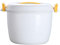 Cabilock Microwave Rice Cooker, Portable Microwave Pasta Steamer with Lid, Small Rice Maker Containers Bowl for Vegetables Travel Yellow